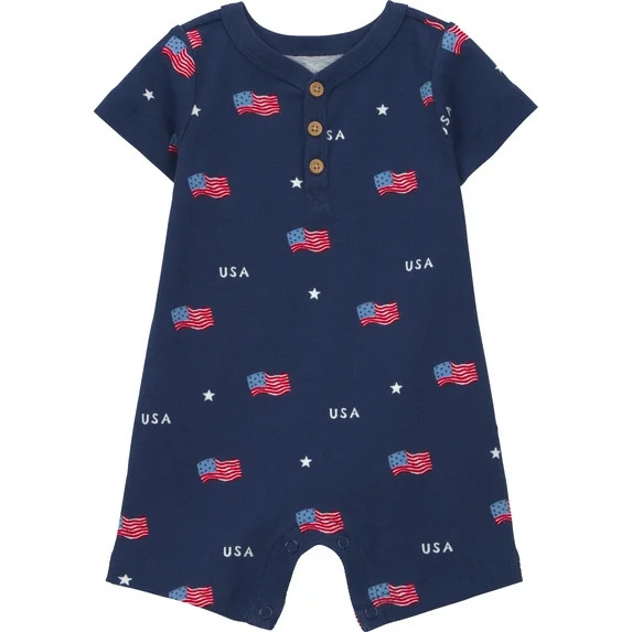 Carter's Child of Mine Patriotic Baby Boy Romper, Sizes Preemie-12 Months | Walmart (US)