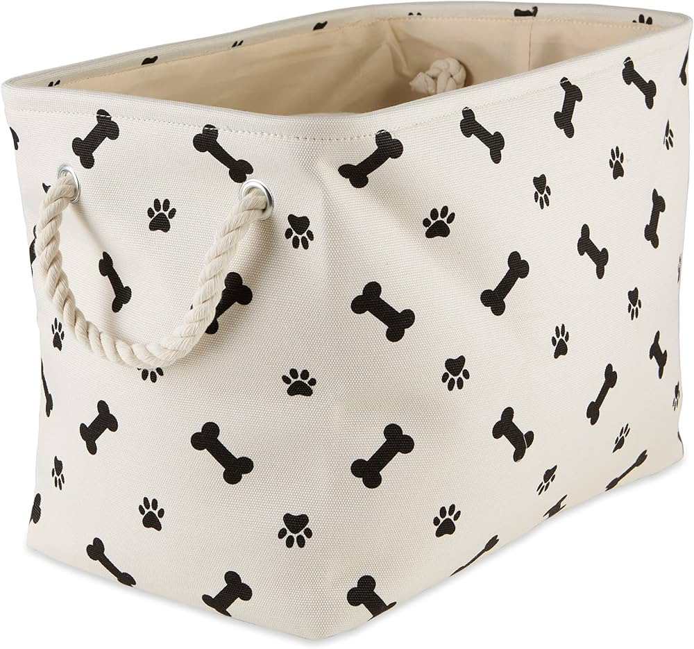 Bone Dry Pet Storage Collection Paw and Bone Print, Medium Rectangle, 16x10x12, Black | Amazon (US)