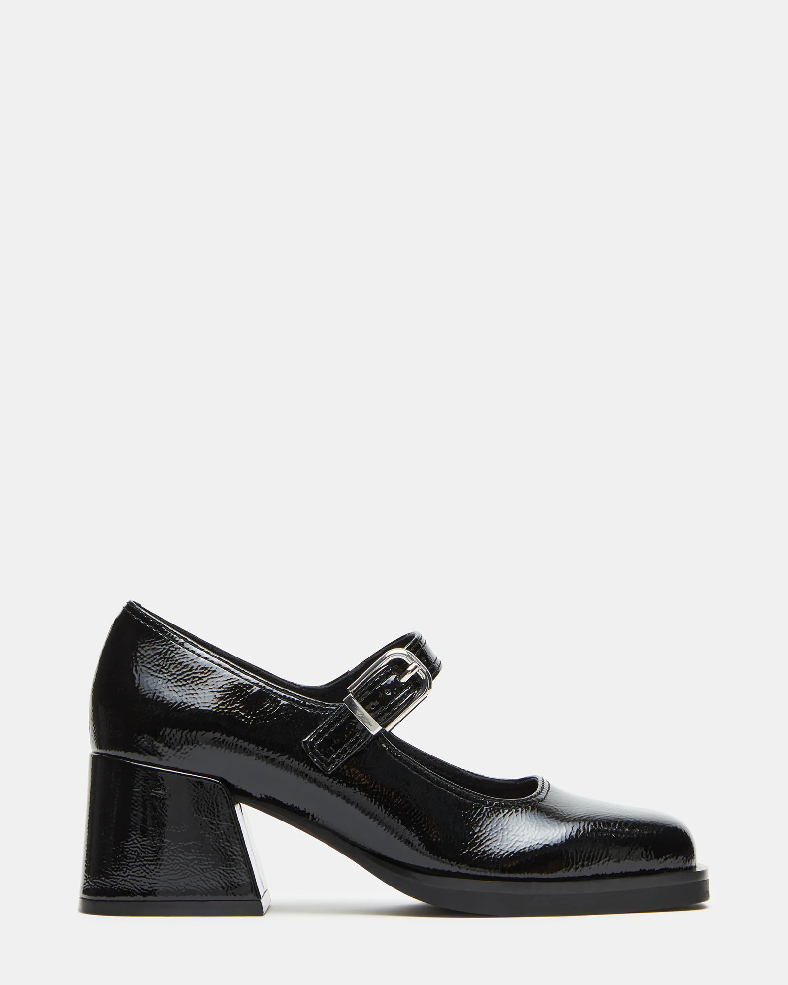 LISBON Black Square-Toe Mary Jane Women's Loafer | Steve Madden (US)
