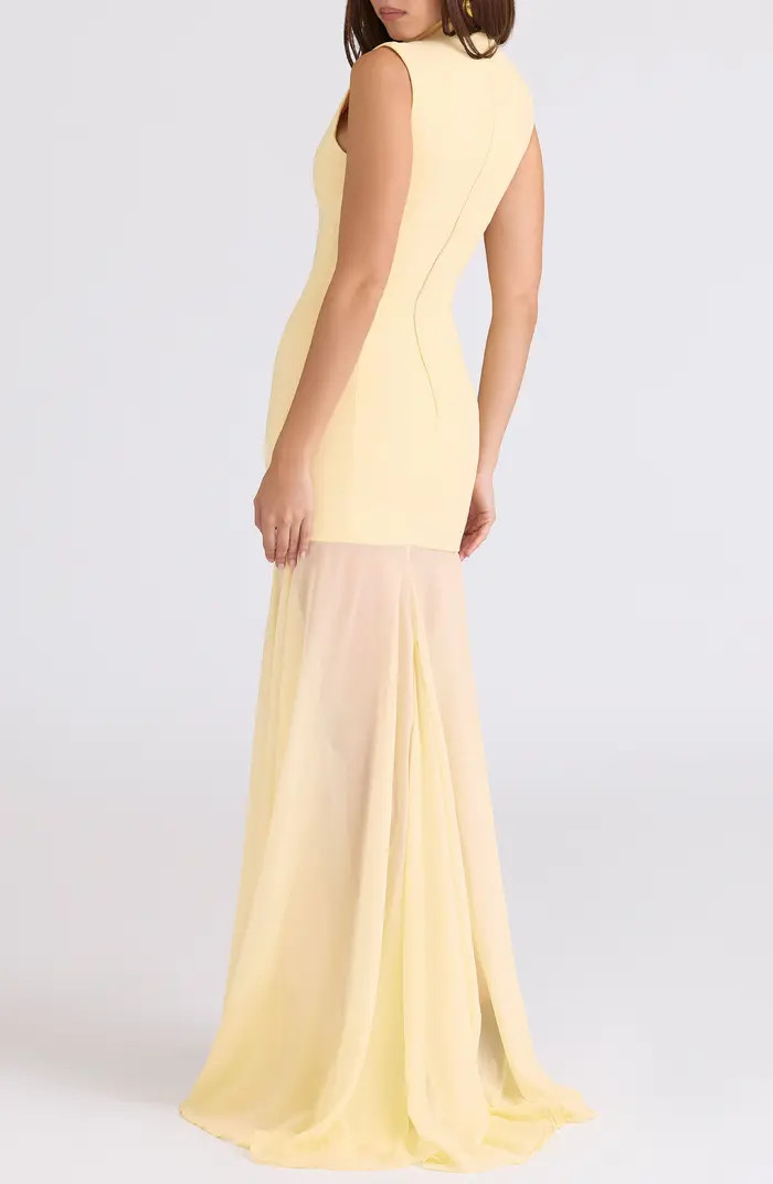Raphaella Sleeveless Stretch Crepe Gown | Nordstrom