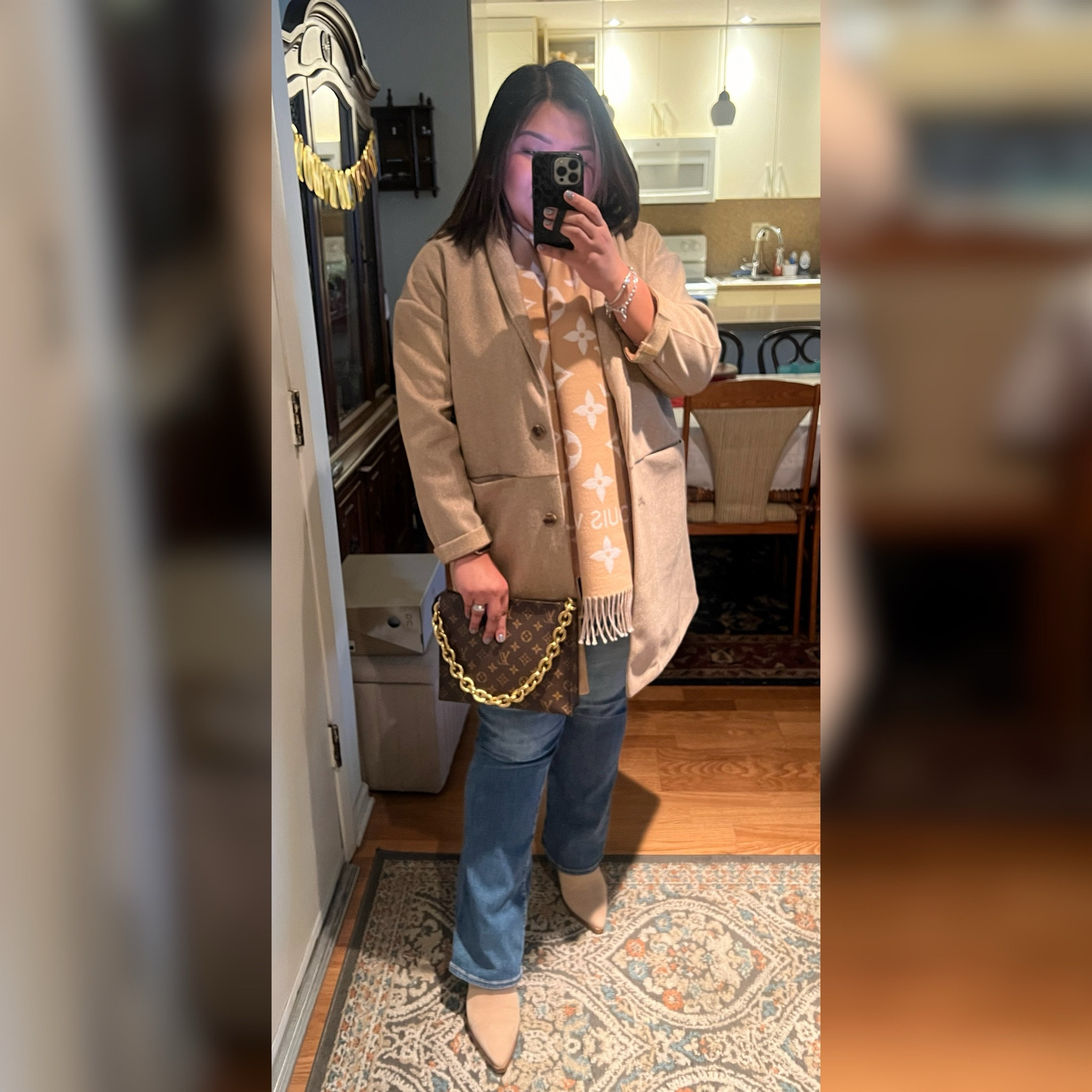 I love a pair of good jeans and a monochromatic look. 

Coat - XL
Pants - 18 Regular

Coat is out of stock, linked something similar. 

Louis Vuitton Toilet 26 is discontinued but found one from Fashionphile. Linked a conversion kit to turn it into a handbag. 

#LTKSeasonal #LTKplussize #LTKstyletip