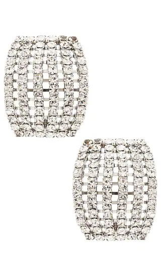 Kyrie Hoop Earrings in Crystal | Revolve Clothing (Global)