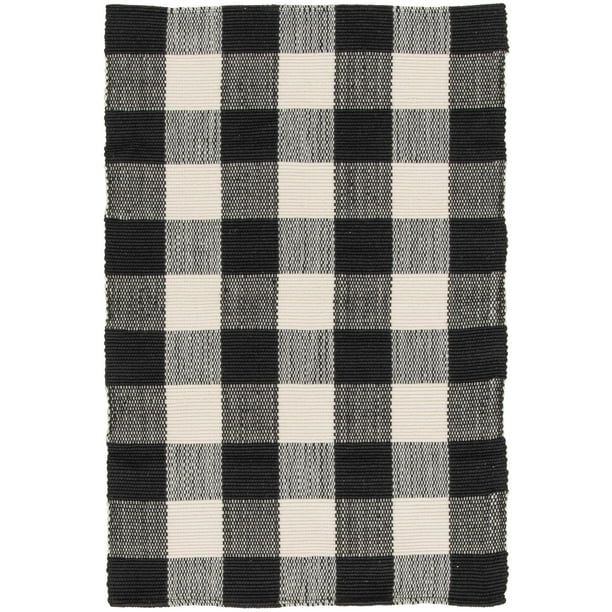 Mainstays 24" x 36" Black & White Layering Rug - Walmart.com | Walmart (US)