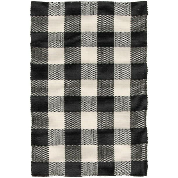 Mainstays 24" x 36" Black & White Layering Rug | Walmart (US)