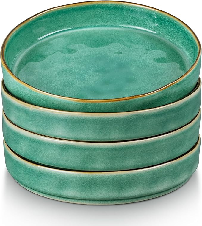 LIANYU 33oz Pasta Bowls, 8.25’’ Wide Shallow Salad Plates Set of 4, Stoneware Ceramic Dinner ... | Amazon (US)