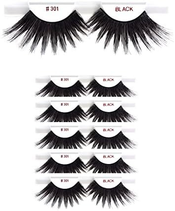 10 Pairs False Eyelashes 100% Human Hair Black (Black-805) | Amazon (US)