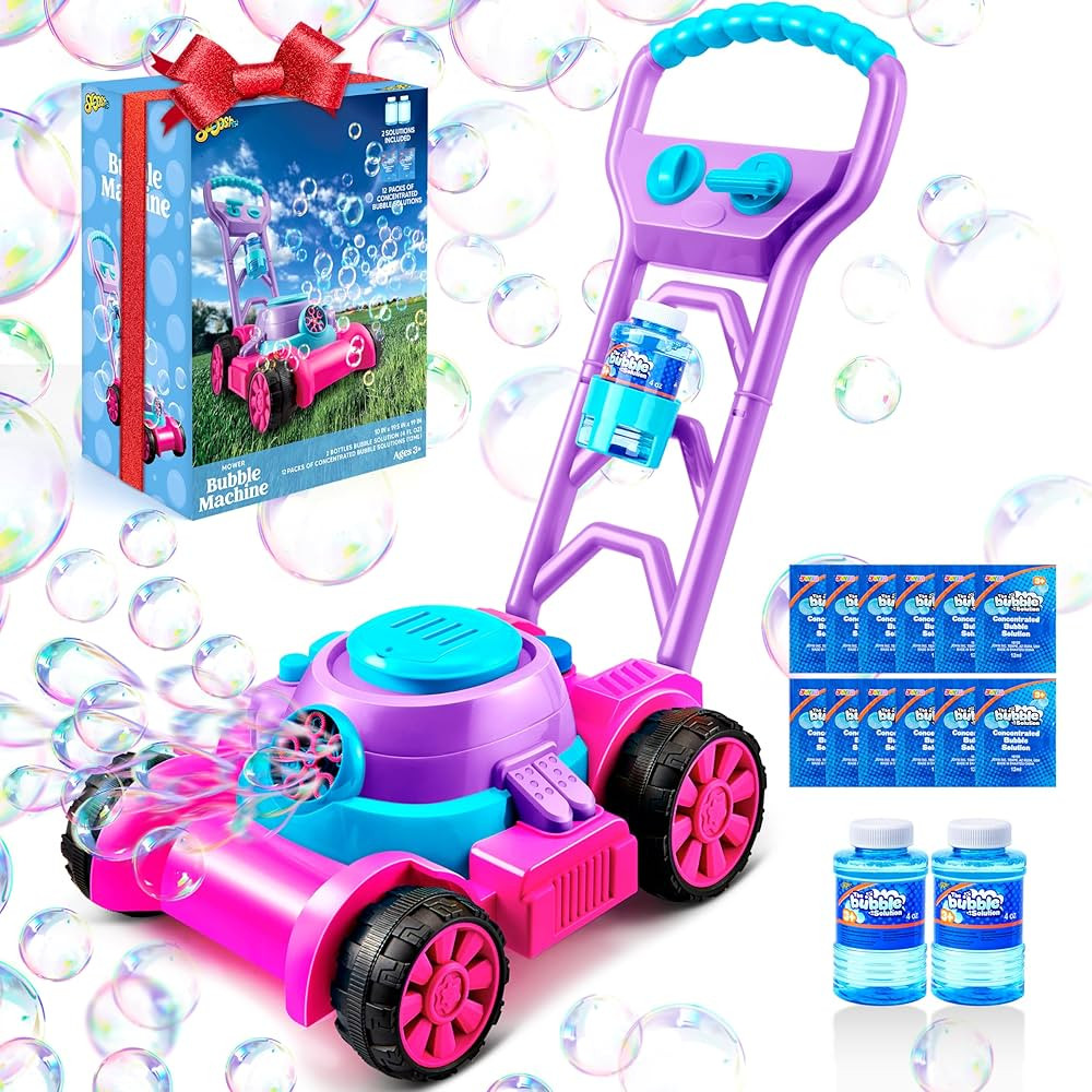 Sloosh Bubble Lawn Mower Toddler Toys - Kids Toys Bubble Machine Summer Outdoor Toys Games, Bubbl... | Amazon (US)