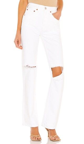 Originals 90s High Rise Loose in White With Rips | Revolve Clothing (Global)