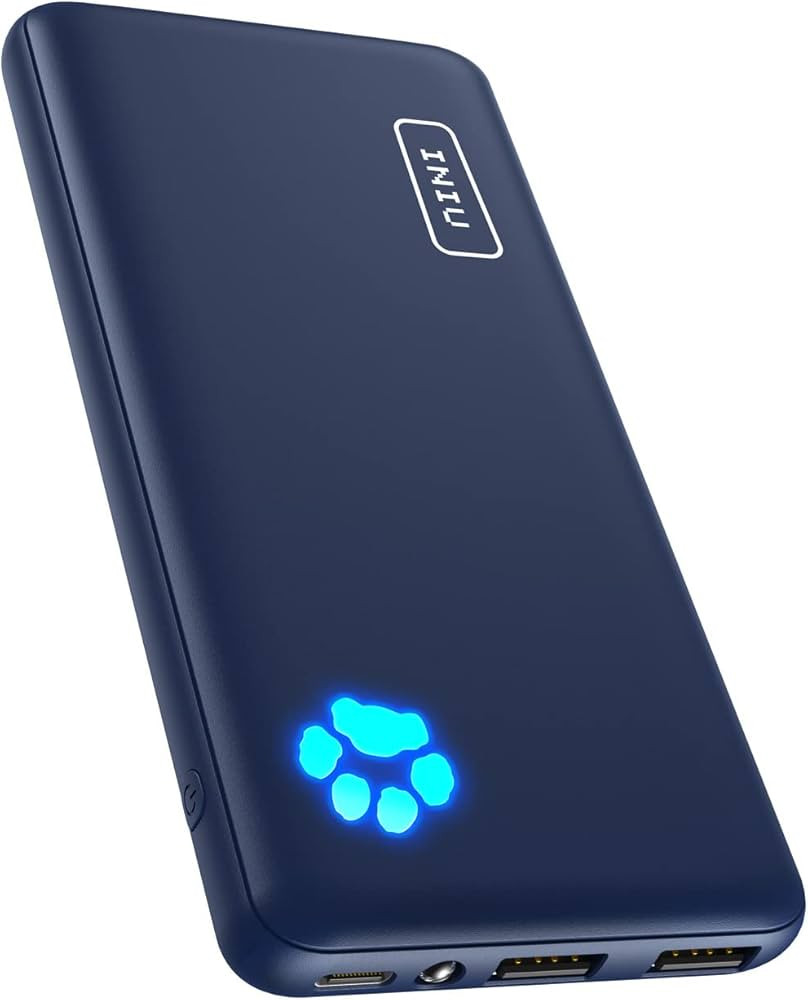 INIU Portable Charger, USB C Slimmest & Lightest Triple 3A High-Speed 10000mAh Power Bank, Flashl... | Amazon (US)