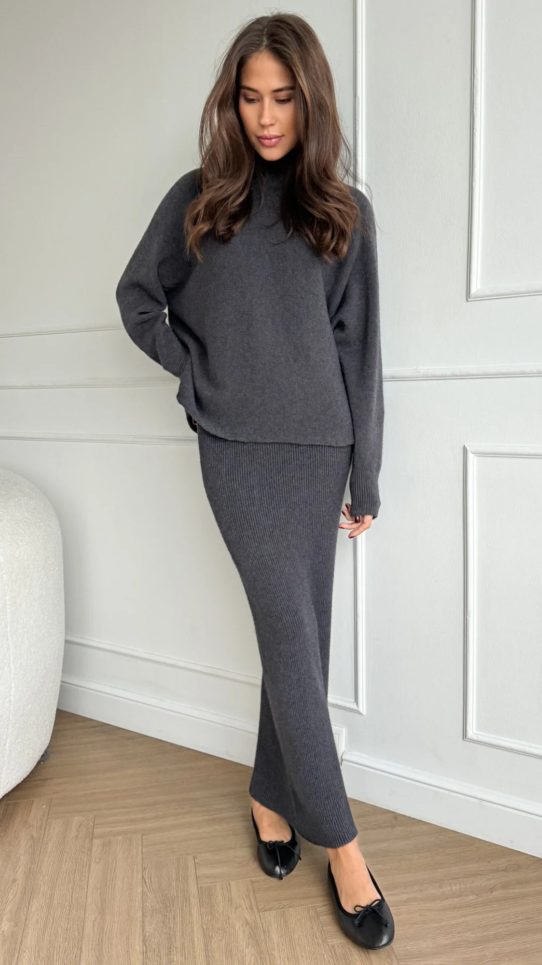 ALMA PENCIL SKIRT - ANTHRACITE | Charli