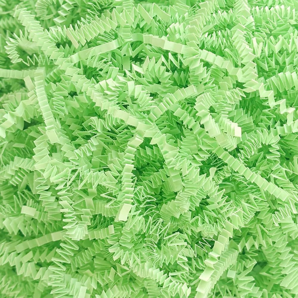 1LB Crinkle Cut Paper Shred Filler for Gift Box Bag and Basket On Easter Day(Light green) | Amazon (US)