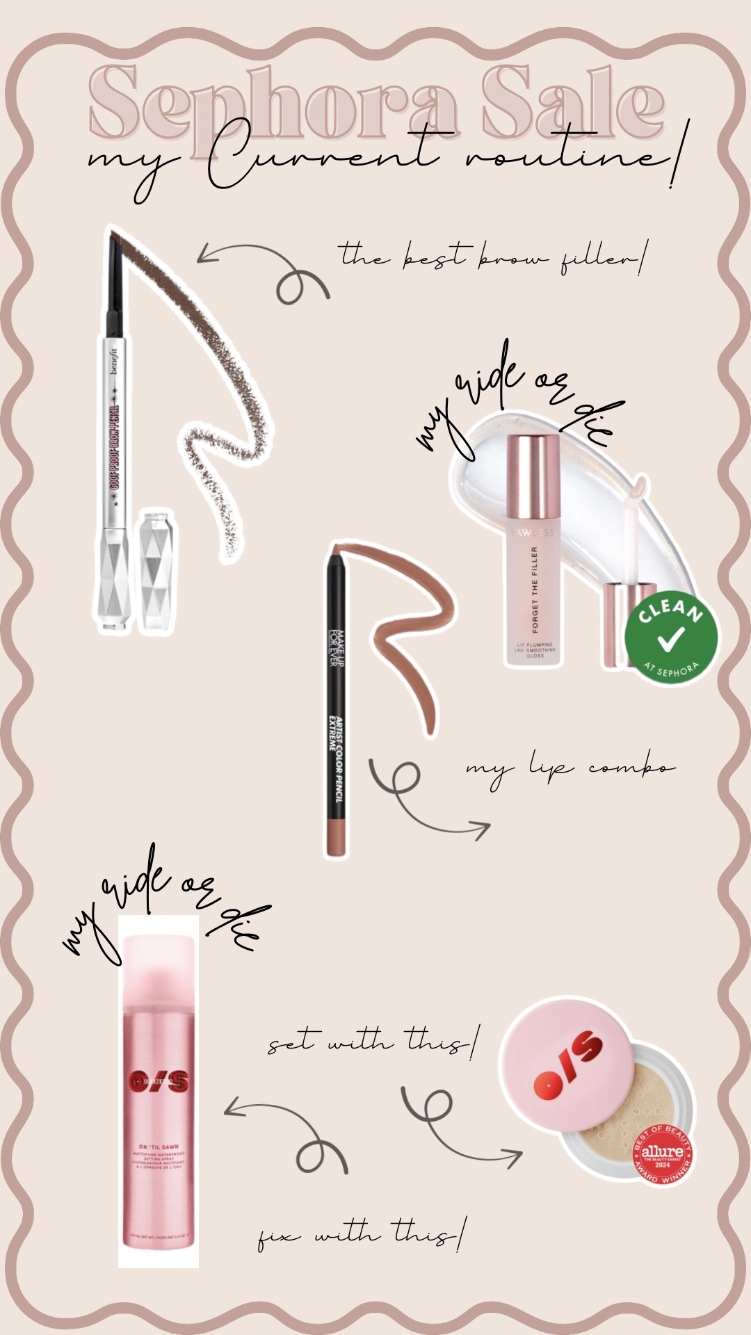 Sephora sale! This is my current make up routine and in order! 🫶🏼 

Make up, make up routine, make up diy, make up how to, easy beauty, makeup on sale , it cosmetics, saie, dior, iconic, Milk, makeup up by Mario, rare beauty, benefit brow, o/s Patrick ta , hourglass, forget the filler lip gloss, beauty sale, beauty must haves, Sephora must haves, Sephora sale 2024

#LTKHoliday #LTKBeauty #LTKSaleAlert