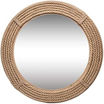 Foreside Home & Garden 23.75 inch Diameter Round Wrapped Rope Wall Mirror | Amazon (US)