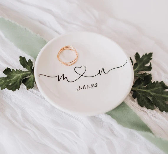 Personalized Gift Engagement Jewelry Ring Dish Bridesmaid Gift Wedding Gift for Her Bride Gifts | Etsy (US)