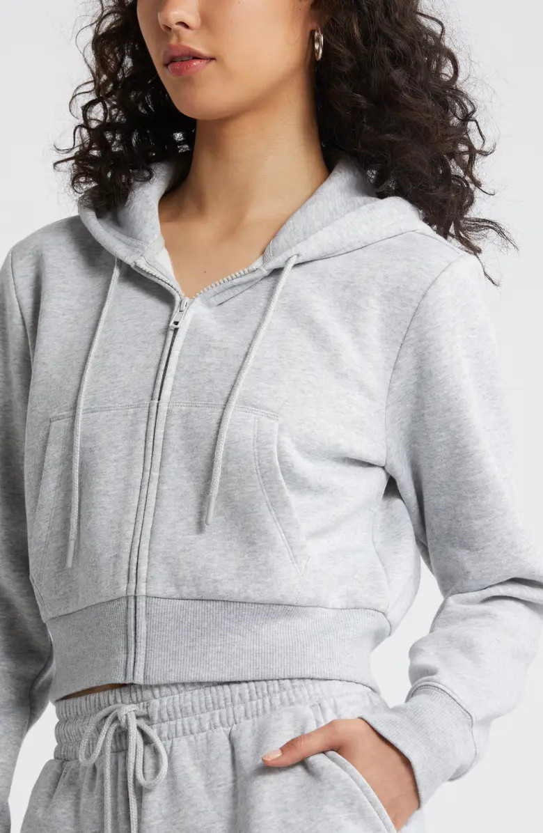 BP. Crop Zip Fleece Hoodie | Nordstrom | Nordstrom