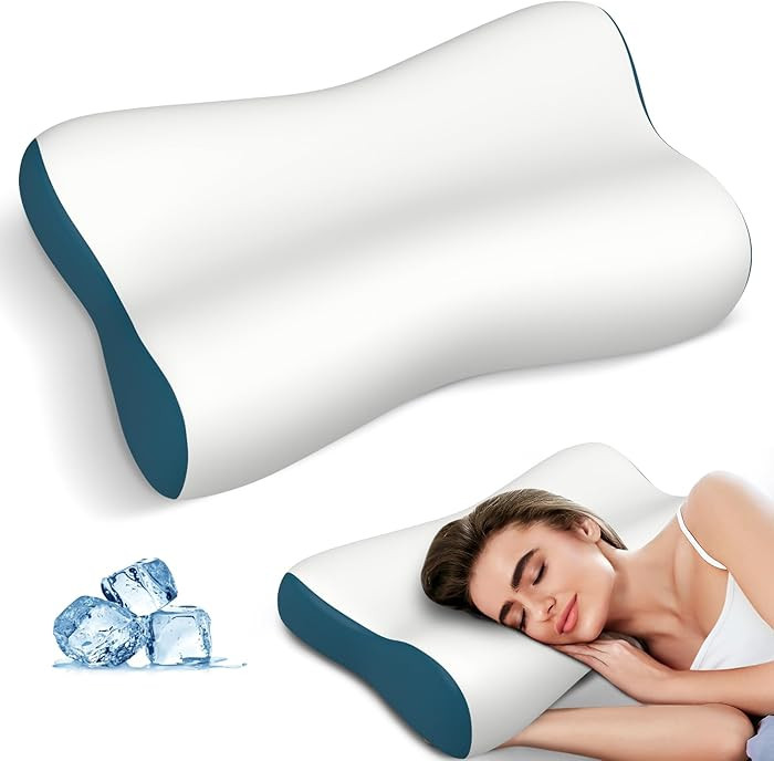 Cervical Neck Pillow for Pain Relief, Contour Memory Foam Pillows for Sleeping, Ergonomic Pillow ... | Amazon (US)