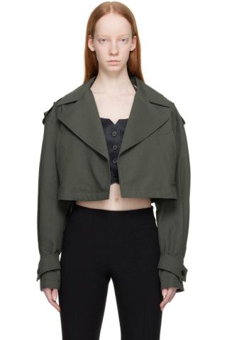 LVIR - Khaki Cropped Jacket | SSENSE