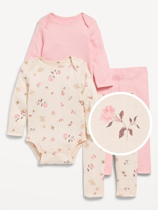 Bodysuit and Leggings 4-Pack for Baby | Old Navy (US)