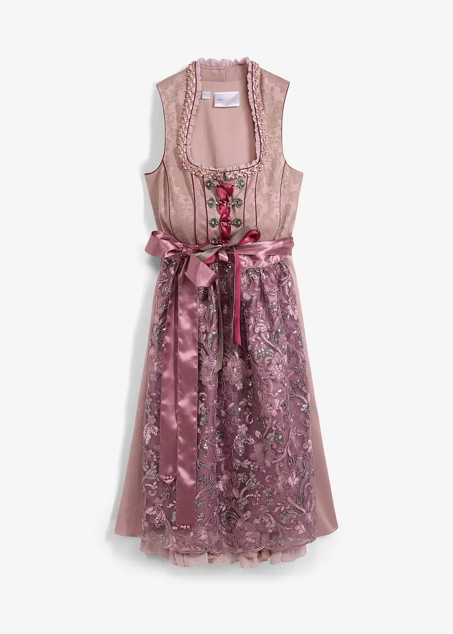 Edles Dirndl aus edlem Jacquard, besetzt mit Pailletten | bonprix | Bonprix DE