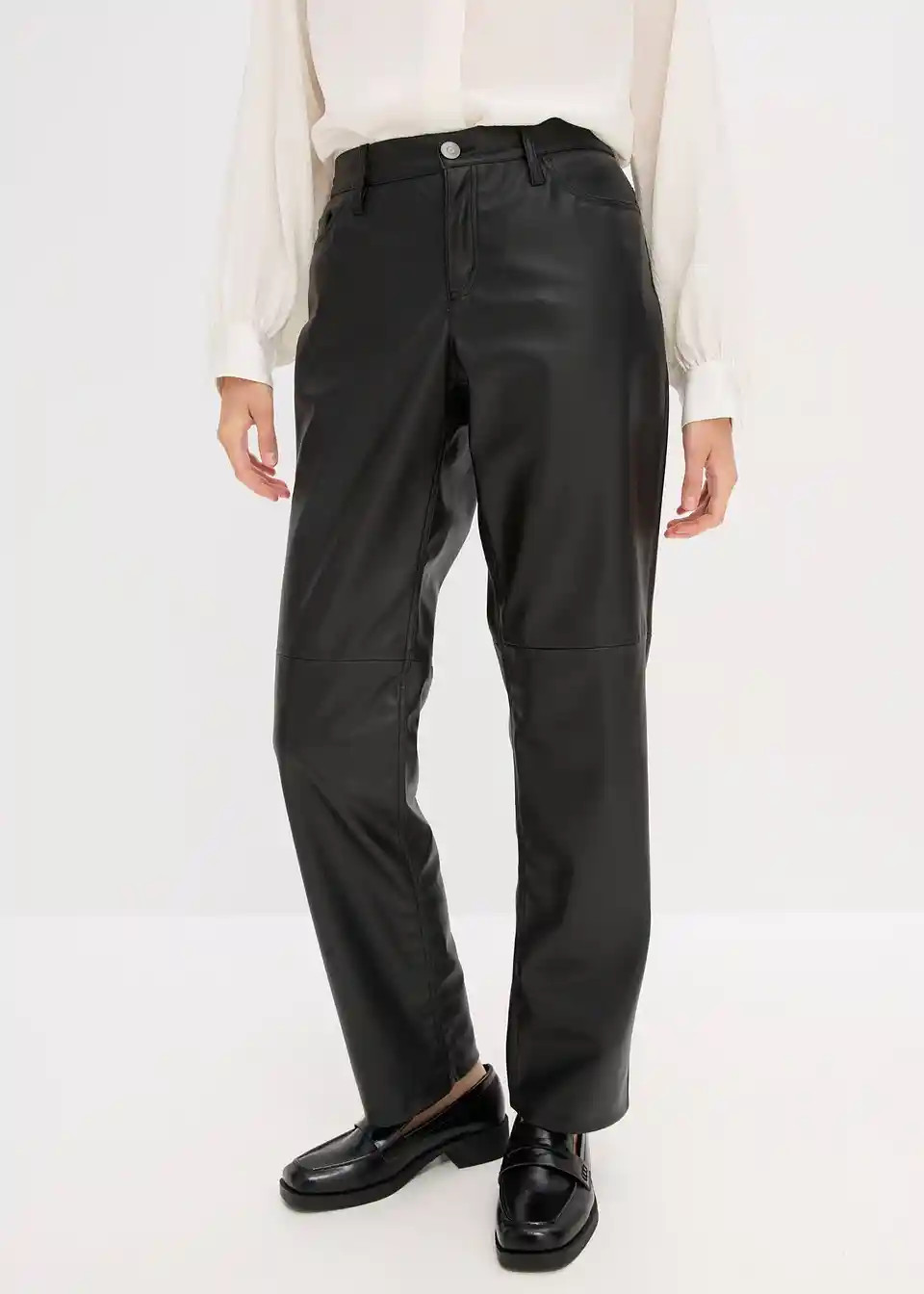 Lederimitat-Hose mit Bequembund | Bonprix DE
