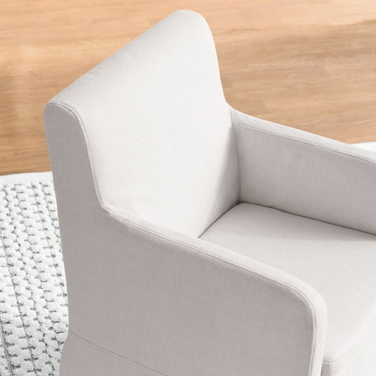 My Texas House Wren Slipcover Dining Chair with Rolling Caster Wheels, Cream Linen Fabric | Walmart (US)