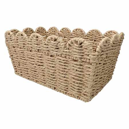 Scallop Woven Paper Storage Bin 12in x 8in | Five Below