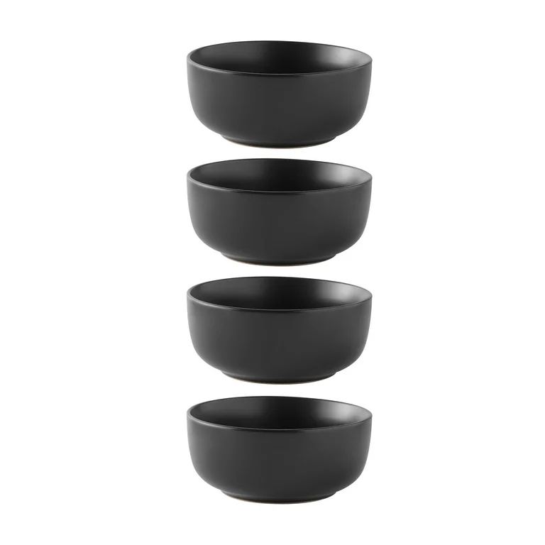 Mainstays Alessandra Matte Black Stoneware Bowl | Walmart (US)