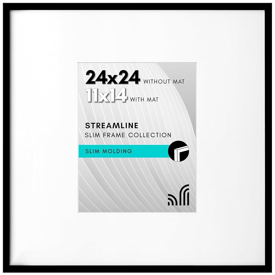 Americanflat 24x24 Picture Frame with Polished Plexiglass - Use as 11x14 Frame with Mat or Displa... | Amazon (US)