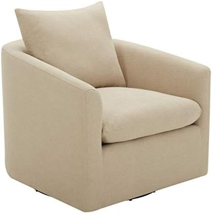 Amazon.com: Amazon Brand – Stone & Beam Elisabet Upholstered Swivel Chair, 33.5"W, Hemp : Home ... | Amazon (US)