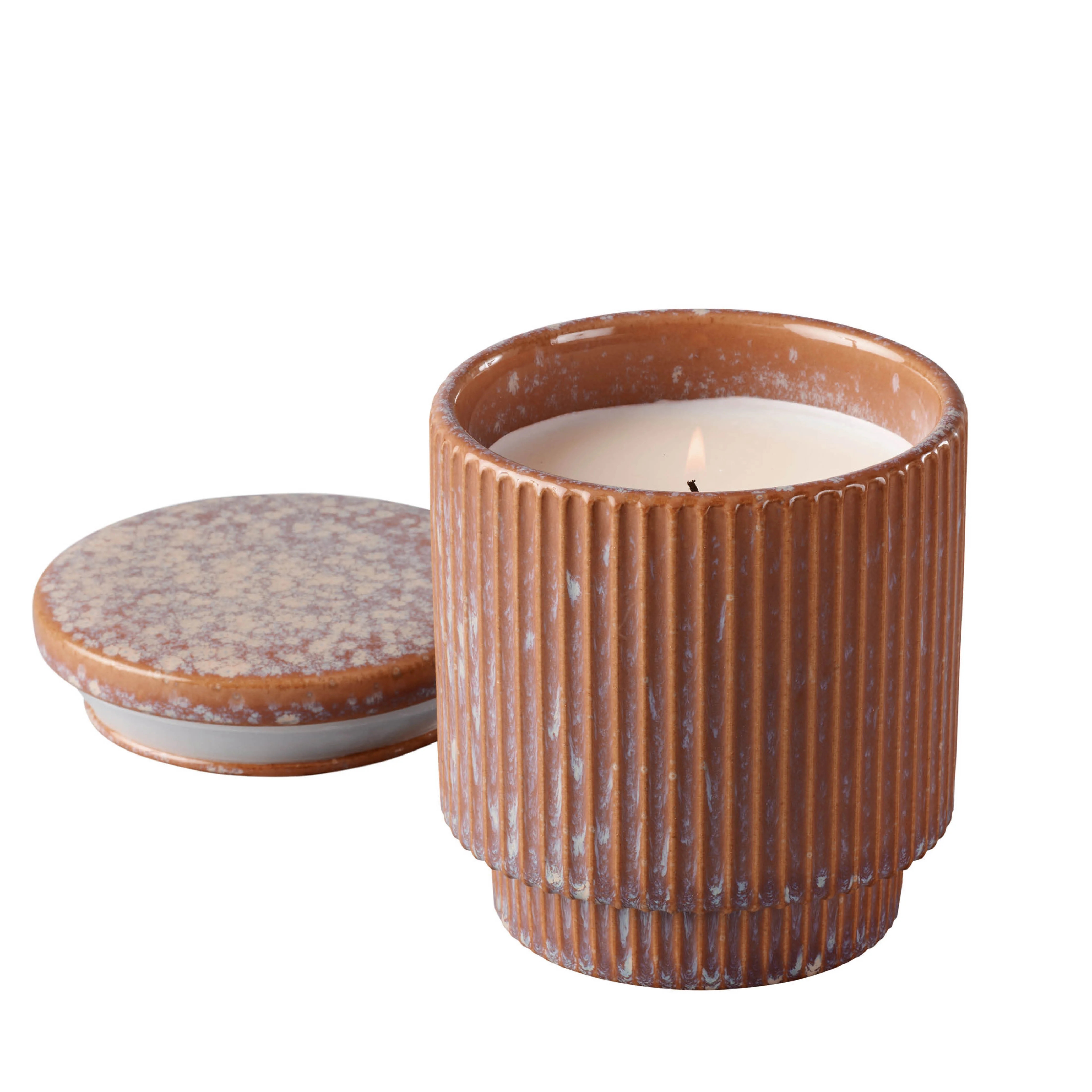 Better Homes & Gardens 15oz Single-Wick Pink Berries Citronella Candle in Terracotta Ribbed Jar | Walmart (US)