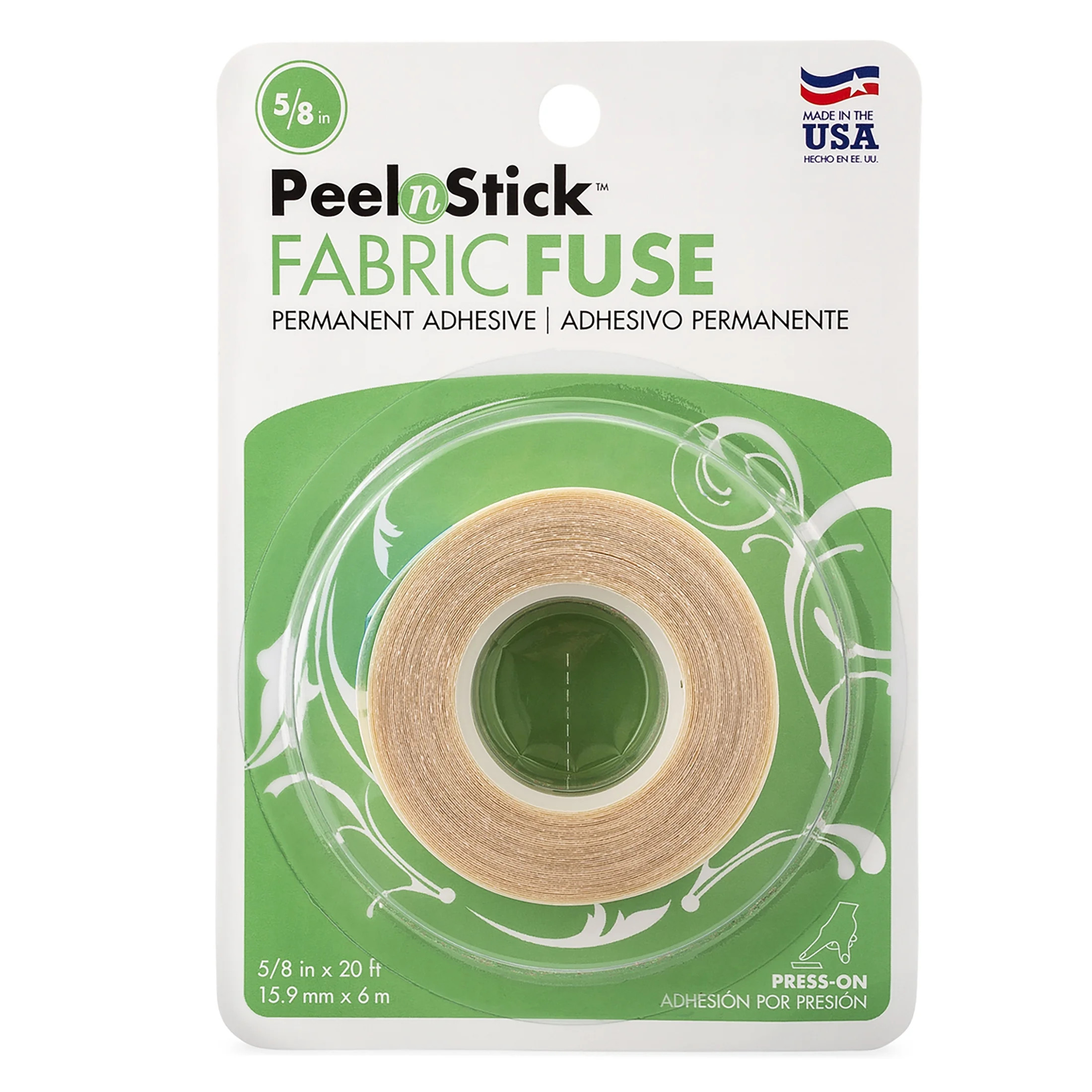 HeatnBond PeelnStick Fabric Fuse Hem Tape 5/8-inch x 20 Foot Roll, Clear (1 pack) | Walmart (US)