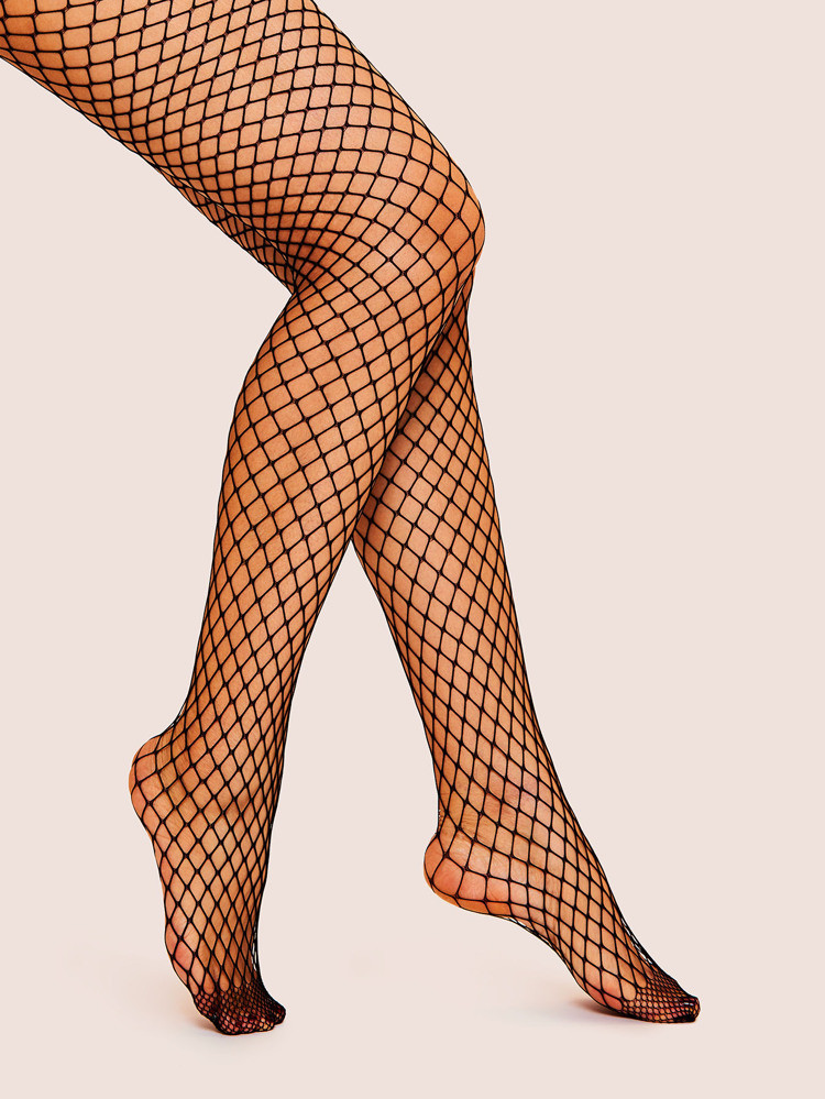 1pair Plain Fishnet Tight | SHEIN