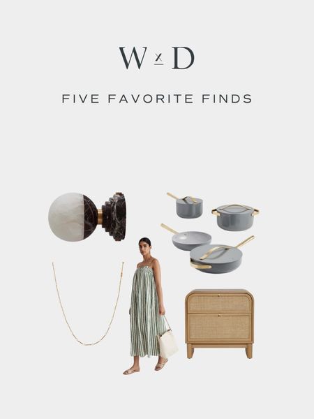 This week’s Five Favorite Finds: an Italian marble sconce, a versatile summer dress, plus a well-constructed and stylish nightstand that’s currently on sale… and more!

#LTKtravel #LTKsalealert #LTKhome