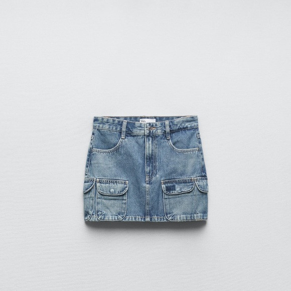 Zara denim cargo skirt | Poshmark