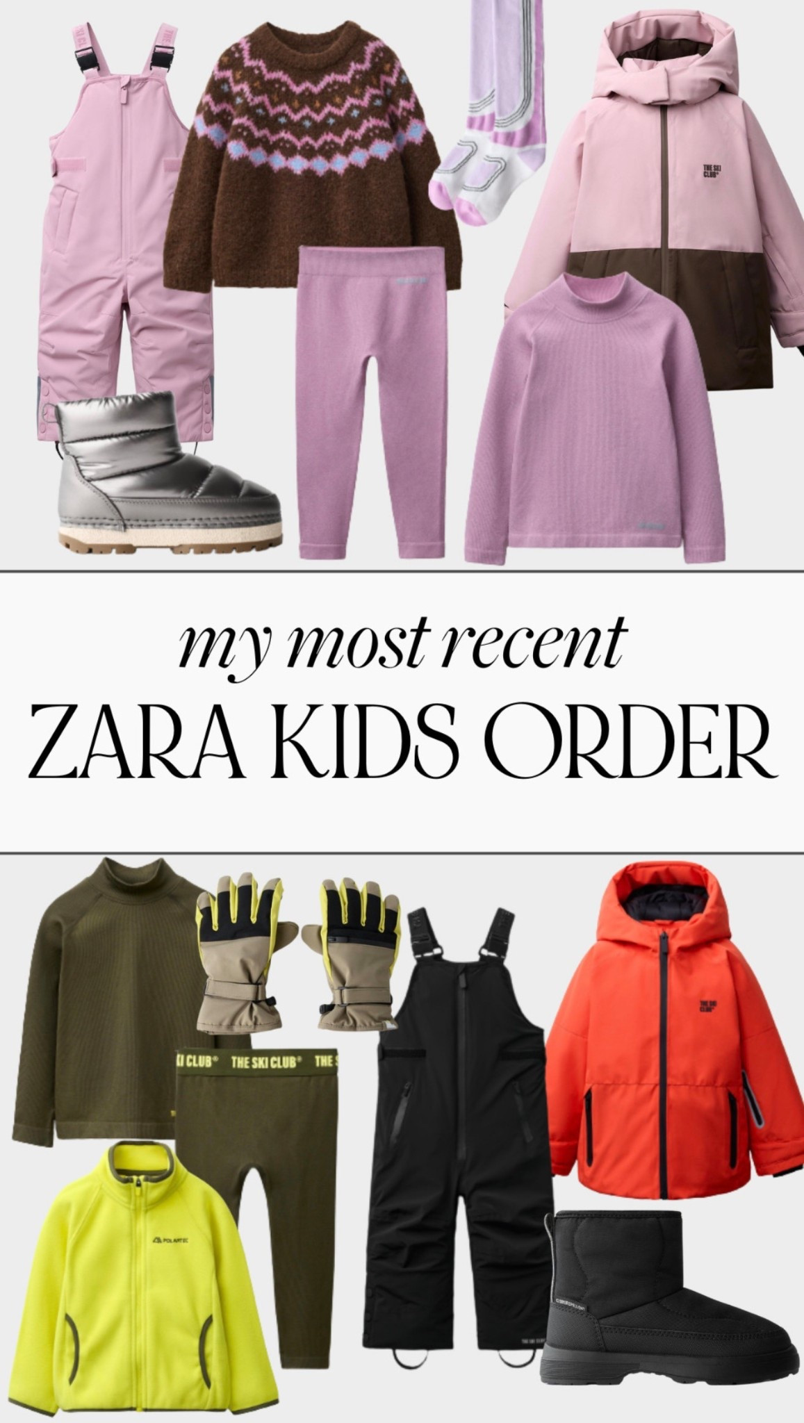 Zara kids ski clothes!