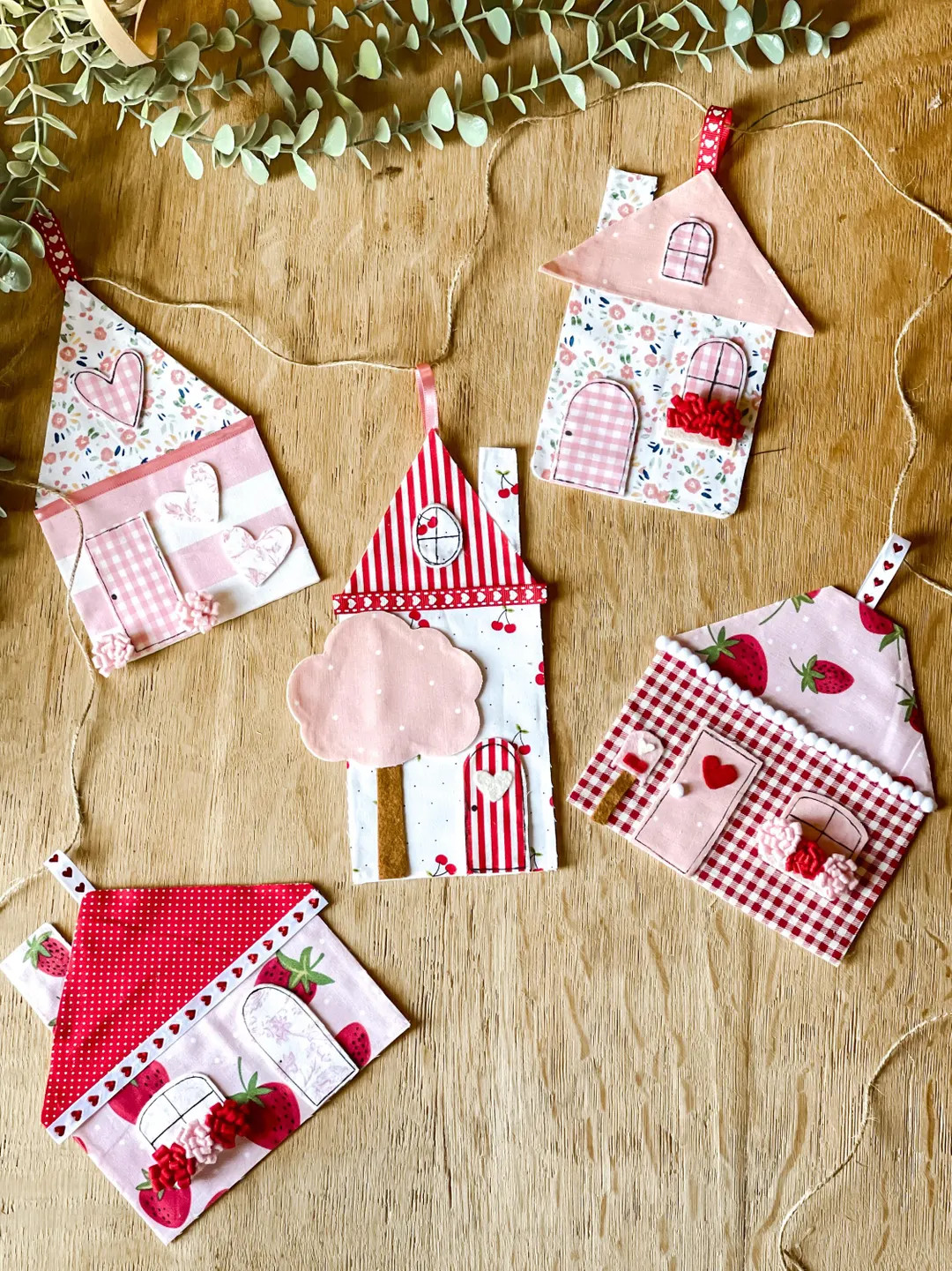 2026 Version DIY Fabric Valentine’s Village Garland Craft Kit | Fabric Valentine’s Day Garlan... | Etsy (US)