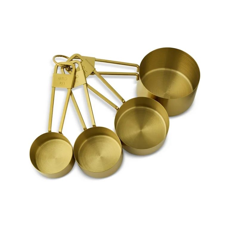 Thyme & Table 4-Piece Gold Stainless Steel Measuring Cup Set - Walmart.com | Walmart (US)