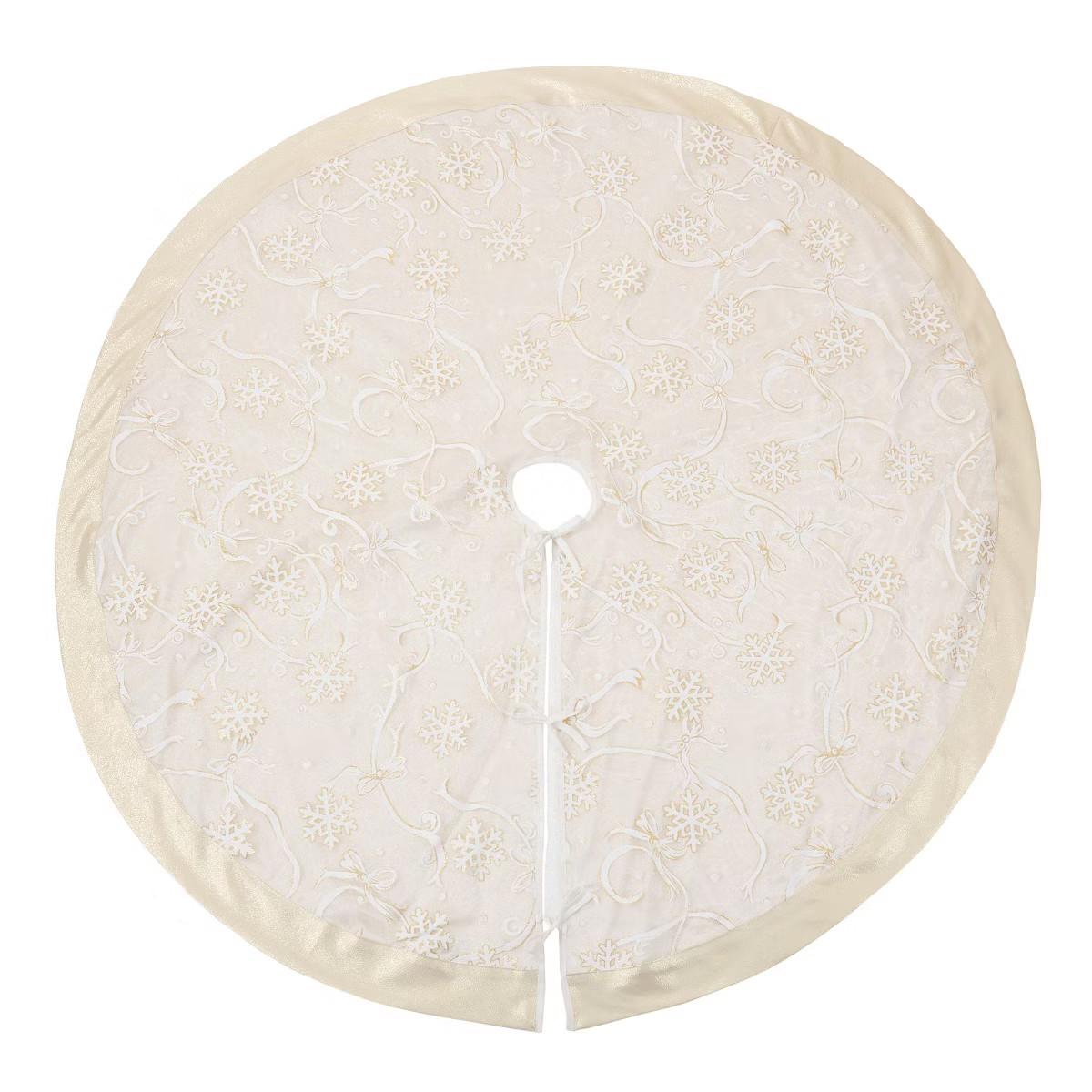 Saro Lifestyle Snowflake and Ribbon Design Tablecloth | Target