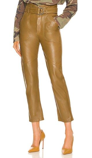 Bennett Patch Pocket Leather Pant in Sandstone | Revolve Clothing (Global)