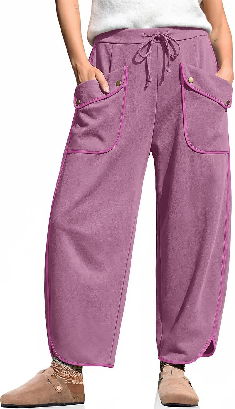 TARSE Barrel Sweatpants Women Wide Leg Pants Baggy Lounge Track Pants | Amazon (US)