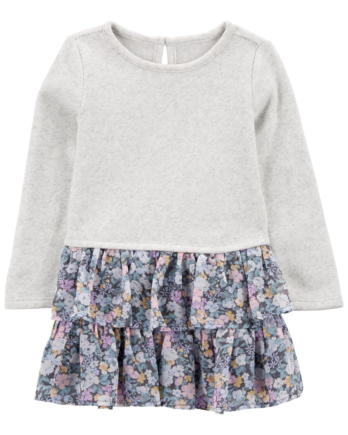 Toddler Floral Long-Sleeve Fleece & Chiffon Dress - OshKosh | Carter's | Carter's Inc
