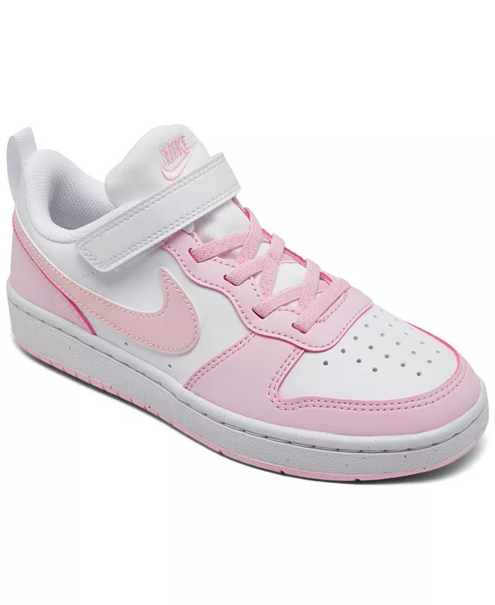 Nike Little Girls Court Borough Low Recraft Adjustable Strap Casual Sneakers from Finish Line - M... | Macy's