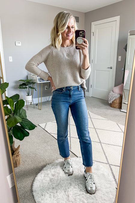 What I wore this week! 
Sweater- old, linked similar 
Jeans- 25, this pair of jeans are thrifted. I linked the actual jeans, but also shared some similar options! 
Shoes- 7

#LTKstyletip #LTKshoecrush #LTKSeasonal