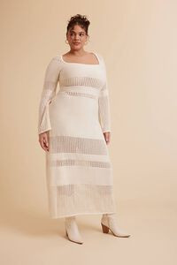 Plus Size Open-Knit Sweater Dress | Forever 21