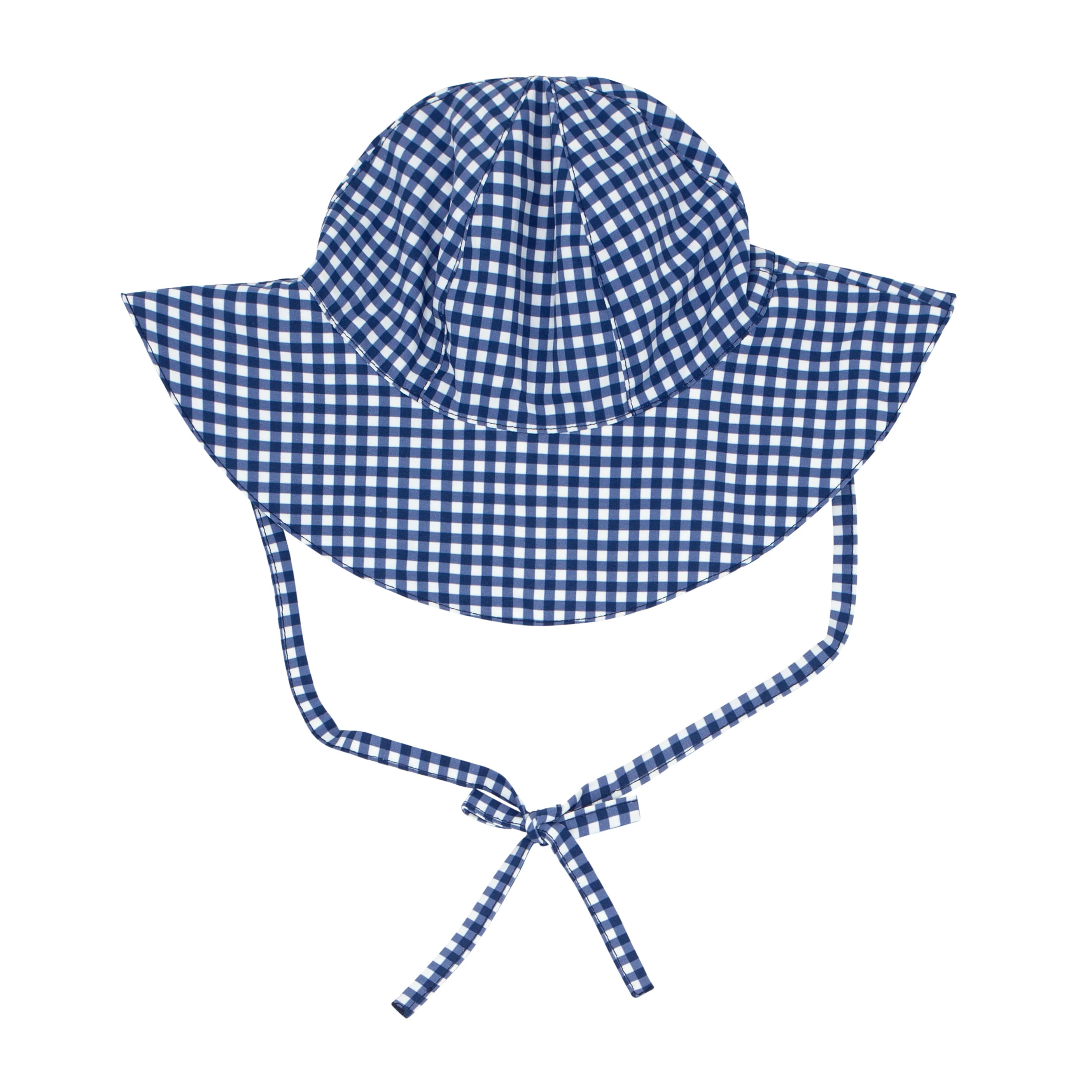 baby navy gingham sun hat | minnow