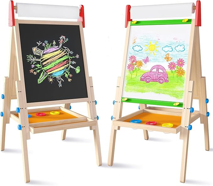 Tiny Land Easel for Kids with 2 Drawing Paper Roll, Learning-Toy for 3,4,5,6,7,8 Years Old Boy & ... | Amazon (US)