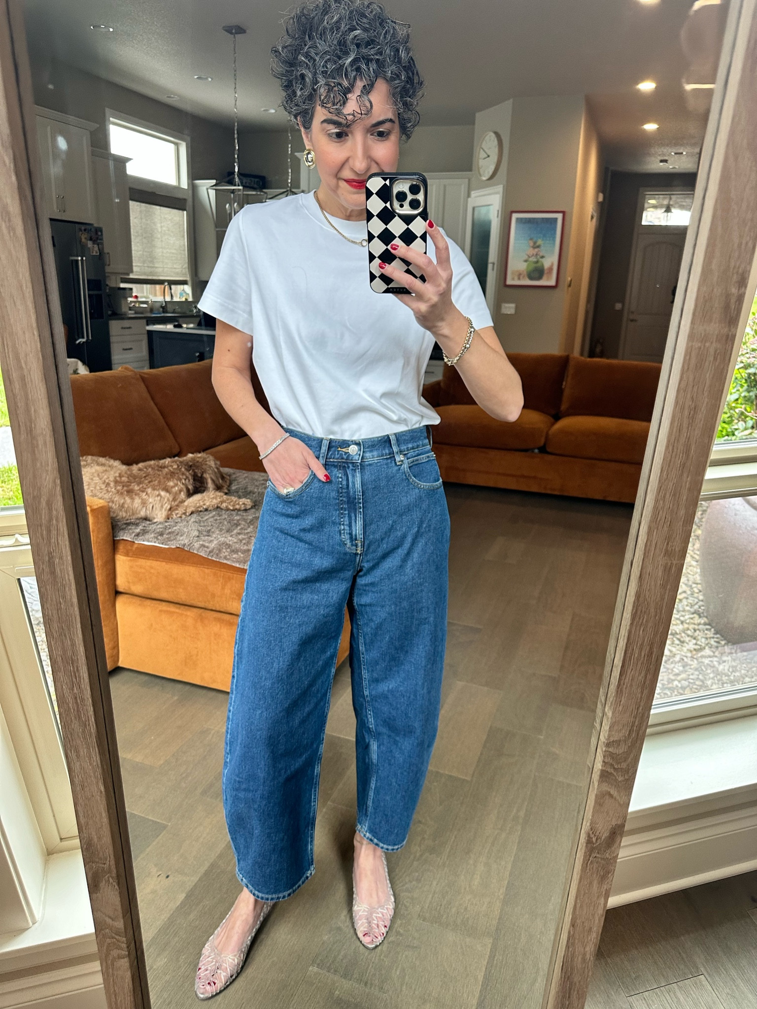 Barrel Jeans - 5 Ways
.
Wearing a 27 - 27” inseam in jeans and I am 5’8” 

#LTKSeasonal #LTKstyletip #LTKshoecrush
