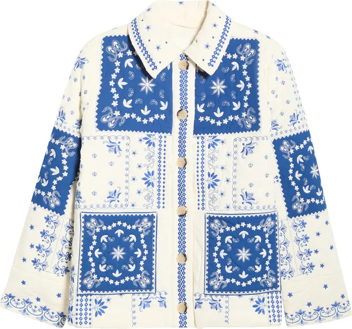 Patchwork Bandana Print Quilted Jacket | Nordstrom