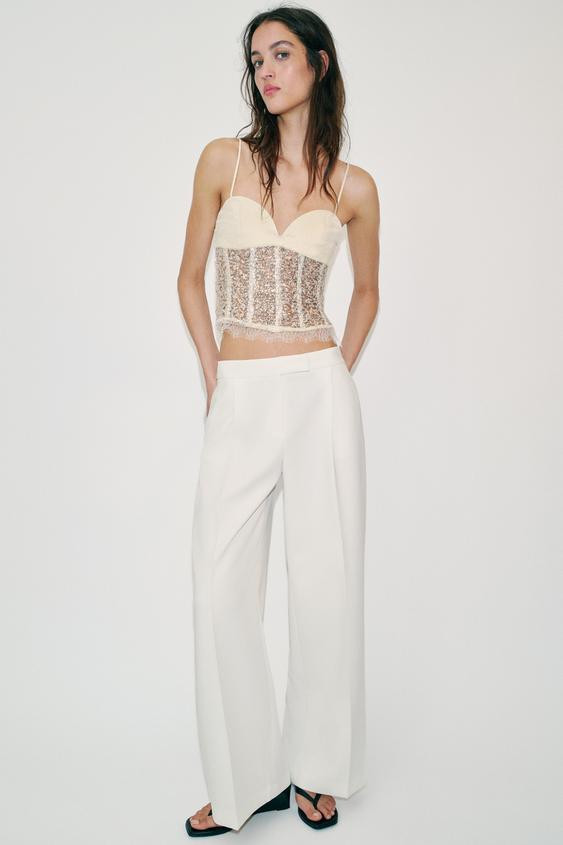 SEQUIN CORSET TOP | Zara US