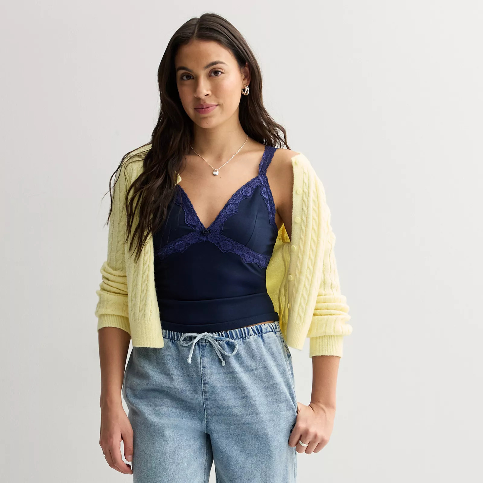 Juniors' madden girl Lace Trim Cami | Kohl's